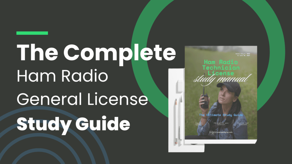 Blog post header image depicting the cover of the ham radio general license study guide
