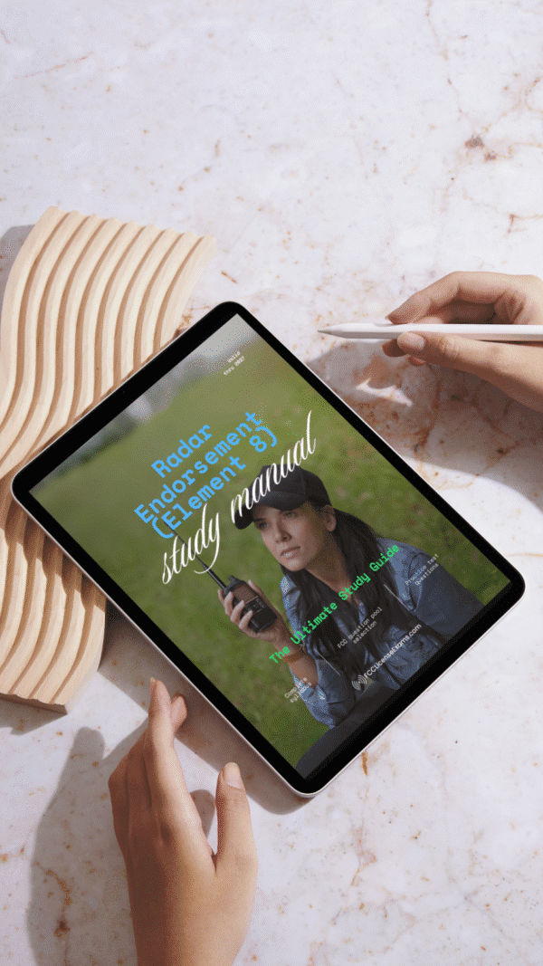 GROL with Radar Endorsement Element 8 Study Guide displayed on a tablet